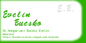 evelin bucsko business card